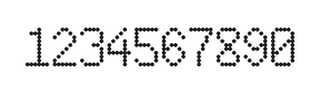 6×10数字点阵字体 ddN610AA0636