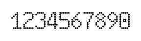 6×10数字点阵字体 ddN610AA0639
