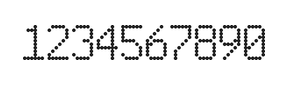 6×10数字点阵字体 ddN610AA0642