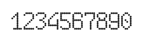 6×10数字点阵字体 ddN610AA0644