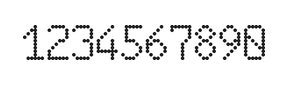 6×10数字点阵字体 ddN610AA0645