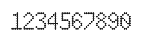 6×10数字点阵字体 ddN610AA0648