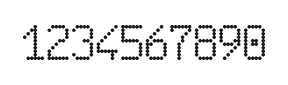 6×10数字点阵字体 ddN610AA0649