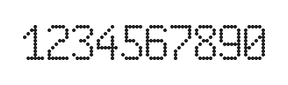 6×10数字点阵字体 ddN610AA0650