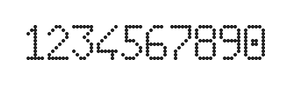 6×10数字点阵字体 ddN610AA0651