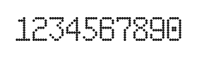 6×10数字点阵字体 ddN610AA0652