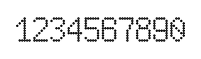 6×10数字点阵字体 ddN610AA0654