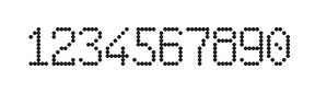6×10数字点阵字体 ddN610AA0657