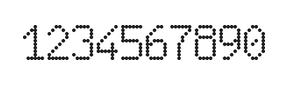 6×10数字点阵字体 ddN610AA0658