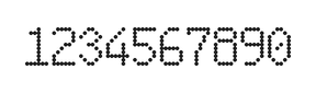 6×10数字点阵字体 ddN610AA0660