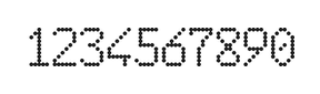 6×10数字点阵字体 ddN610AA0661