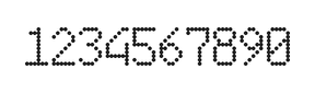 6×10数字点阵字体 ddN610AA0662