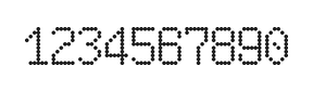 6×10数字点阵字体 ddN610AA0665