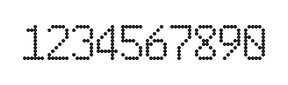 6×10数字点阵字体 ddN610AA0668