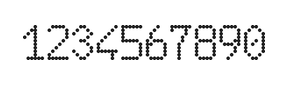 6×10数字点阵字体 ddN610AA0671