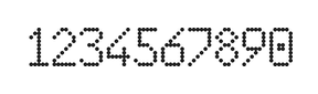6×10数字点阵字体 ddN610AA0674