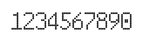 6×10数字点阵字体 ddN610AA0676