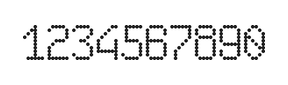 6×10数字点阵字体 ddN610AA0678