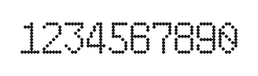 6×10数字点阵字体 ddN610AA0683