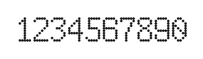 6×10数字点阵字体 ddN610AA0687