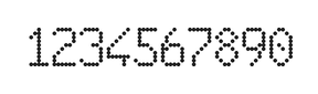 6×10数字点阵字体 ddN610AA0688