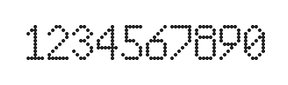 6×10数字点阵字体 ddN610AA0693