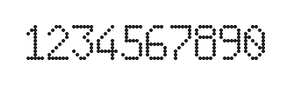 6×10数字点阵字体 ddN610AA0694