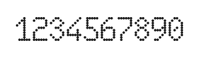 6×10数字点阵字体 ddN610AA0696