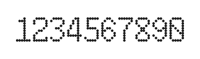 6×10数字点阵字体 ddN610AA0697