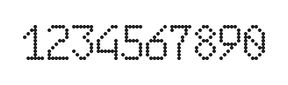 6×10数字点阵字体 ddN610AA0698