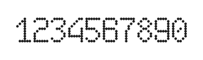 6×10数字点阵字体 ddN610AA0703