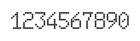 6×10数字点阵字体 ddN610AA0710