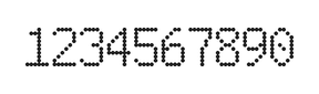 6×10数字点阵字体 ddN610AA0711