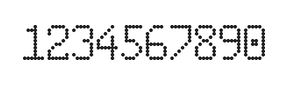 6×10数字点阵字体 ddN610AA0715