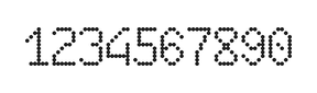6×10数字点阵字体 ddN610AA0716