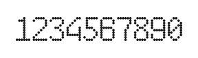 6×10数字点阵字体 ddN610AA0718