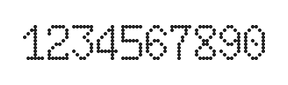 6×10数字点阵字体 ddN610AA0720