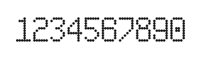 6×10数字点阵字体 ddN610AA0722