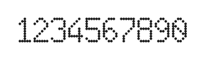 6×10数字点阵字体 ddN610AA0724