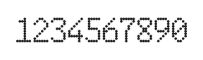6×10数字点阵字体 ddN610AA0725