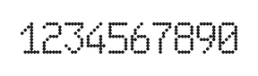 6×10数字点阵字体 ddN610AA0727