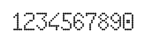 6×10数字点阵字体 ddN610AA0728