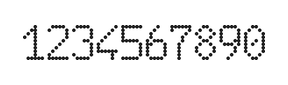 6×10数字点阵字体 ddN610AA0729