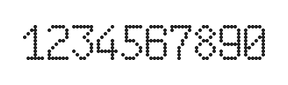6×10数字点阵字体 ddN610AA0730