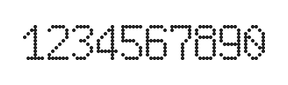 6×10数字点阵字体 ddN610AA0731