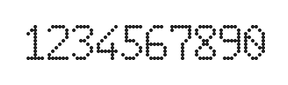 6×10数字点阵字体 ddN610AA0733
