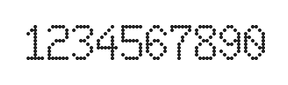 6×10数字点阵字体 ddN610AA0735
