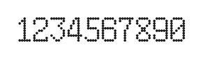 6×10数字点阵字体 ddN610AA0736