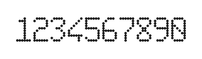 6×10数字点阵字体 ddN610AA0739