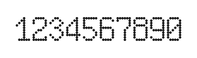6×10数字点阵字体 ddN610AA0741